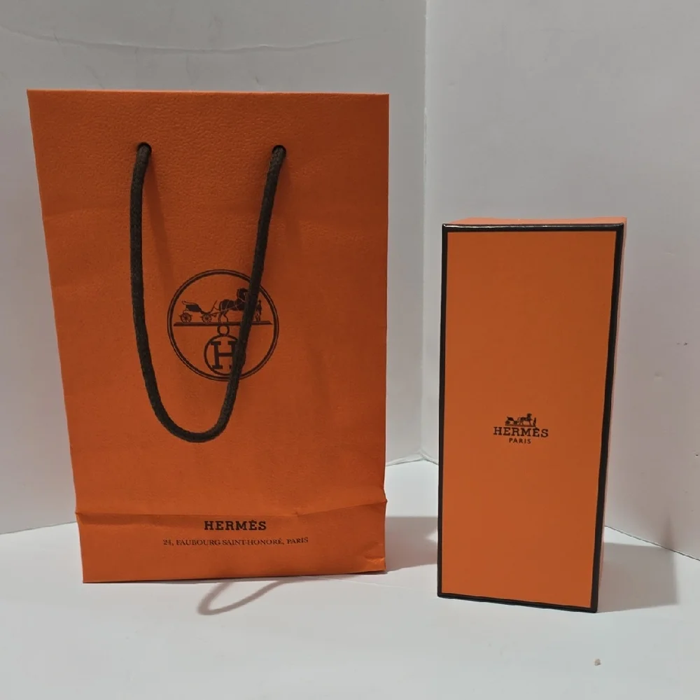 Hermès Orange Gift Paper Bag and 2 Piece Box Small